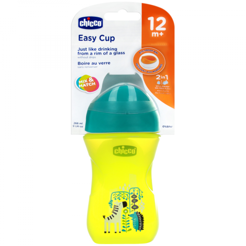 CHICCO Поильник Easy Cup 2в1 266мл Boy 12м+  в Казахстане, интернет-аптека Aurma.kz