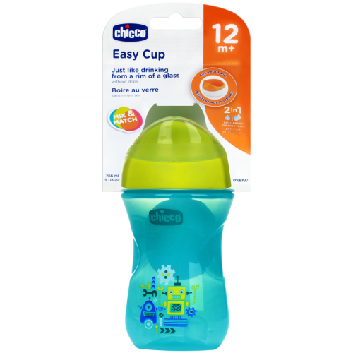 CHICCO Поильник Easy Cup 2в1 266мл Boy 12м+  в Казахстане, интернет-аптека Aurma.kz