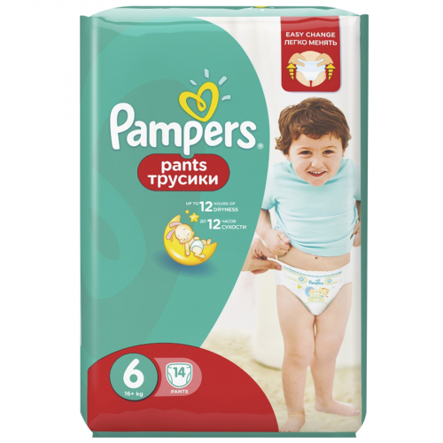 Pampers pants Трусики 6 extra large  в Казахстане, интернет-аптека Aurma.kz