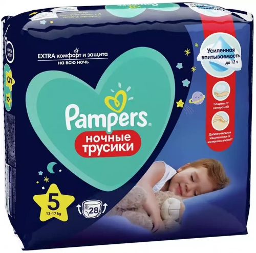 PAMPERS Трусики pants 5 junior 12-17 кг  в Казахстане, интернет-аптека Aurma.kz
