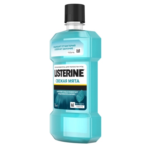 Ополаскиватель для полости рта Листерин Listerine Cool Mint Освежающая мята Ополаскиватель в Казахстане, интернет-аптека Рокет Фарм