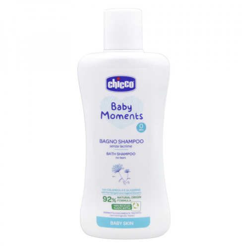 CHICCO BABY MOMENTS Шампунь-Пенка для тела и волос 0+ 200мл  в Казахстане, интернет-аптека Рокет Фарм