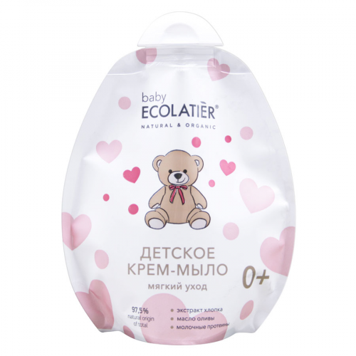 BABY ECOLATIER Крем-мыло детское Мягкий уход 0+ 250мл (запаска)  в Казахстане, интернет-аптека Рокет Фарм