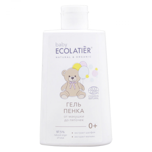 BABY ECOLATIER Гель-пенка для купания Без слез 3+ 250мл (запаска)  в Казахстане, интернет-аптека Рокет Фарм