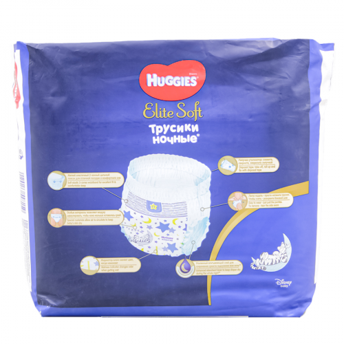 HUGGIES Трусики Elite Soft №3 6-11кг 23шт ночные  в Казахстане, интернет-аптека Aurma.kz