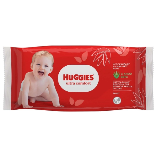 Влажные салфетки Huggies Ultra Comfort Салфетки в Казахстане, интернет-аптека Рокет Фарм