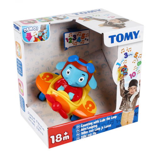 TOMY Игрушка музыкальная СЛОНИК В САМОЛЕТЕ "Counting with Luke the Loop" 18м+  в Казахстане, интернет-аптека Aurma.kz