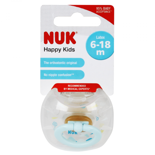 NUK Пустышка happy Kids 6-18м  в Казахстане, интернет-аптека Рокет Фарм