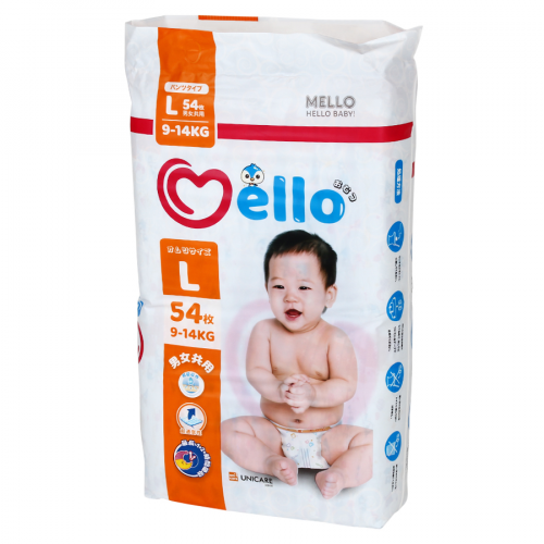 MELLO HELLO BABY Подгузники 9-14кг L 54  в Казахстане, интернет-аптека Aurma.kz