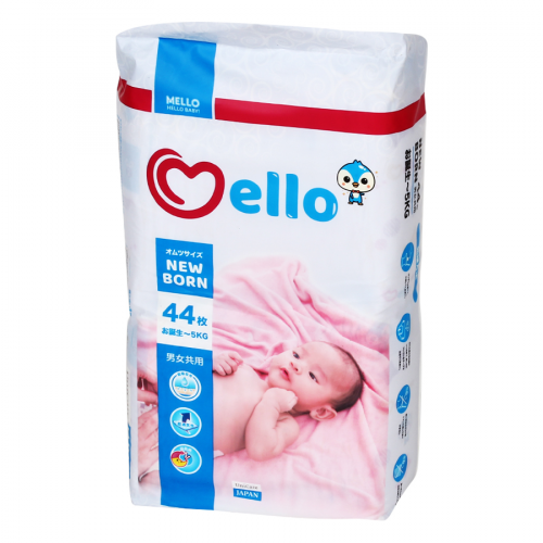 MELLO HELLO BABY Подгузники 5кг NB 44  в Казахстане, интернет-аптека Рокет Фарм