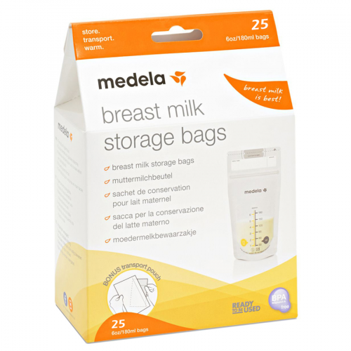 MEDELA Пакеты для сбора и хранения молока Breast Milk Storage Bags 25шт 008.0406  в Казахстане, интернет-аптека Рокет Фарм