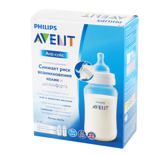 AVENT Бутылка для кормления Anti-colic 330мл  в Казахстане, интернет-аптека Рокет Фарм