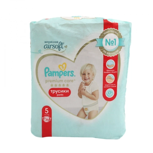 Трусики Pampers Premium Care Pants 5 (12-17 кг)  в Казахстане, интернет-аптека Aurma.kz