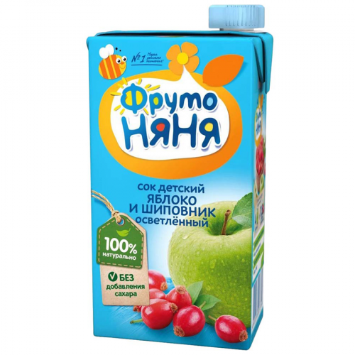 ФРУТО НЯНЯ Сок яблоко и шиповник 500мл  в Казахстане, интернет-аптека Рокет Фарм