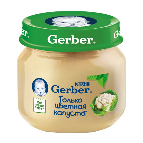 GERBER Пюре цветная капуста 80гр  в Казахстане, интернет-аптека Рокет Фарм