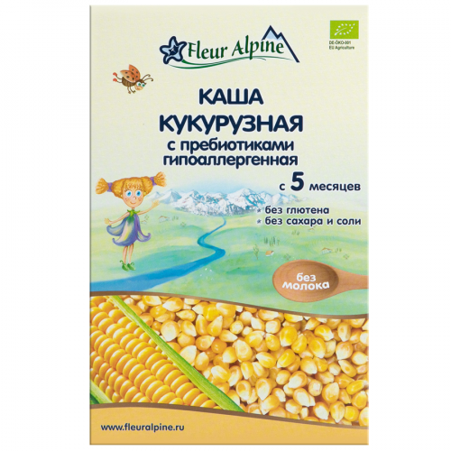 FLEUR ALPINE Каша кукурузная с пребиотиками на козьем молоке с 5 месяцев 200гр  в Казахстане, интернет-аптека Рокет Фарм