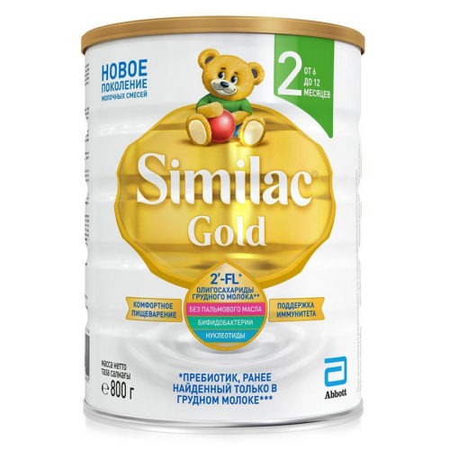 ABBOTT Смесь молочная SIMILAC Gold 2 6-12мес, 800гр  в Казахстане, интернет-аптека Aurma.kz