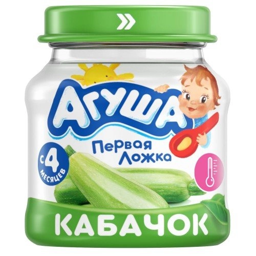 Пюре Агуша овощное первая ложка кабачок (с 4 месяцев)  в Казахстане, интернет-аптека Aurma.kz