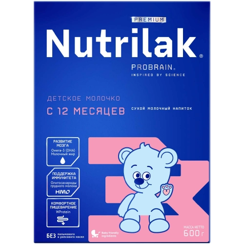 Nutrilak смесь Premium 3 молочная сухая с 12 месяцев адаптированная  в Казахстане, интернет-аптека Aurma.kz