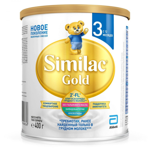 ABBOTT Смесь молочная SIMILAC Gold 3 c 12мес, 400гр  в Казахстане, интернет-аптека Aurma.kz