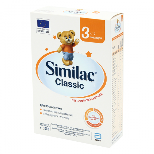 ABBOTT Смесь SIMILAC Classic 3 без пальмового масла 12м+ 300гр  в Казахстане, интернет-аптека Aurma.kz