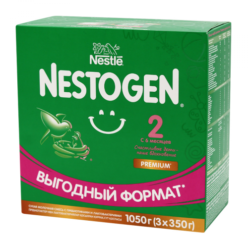 NESTLE Смесь молочная НЕСТОЖЕН -2  3*350гр (1050гр)  в Казахстане, интернет-аптека Aurma.kz