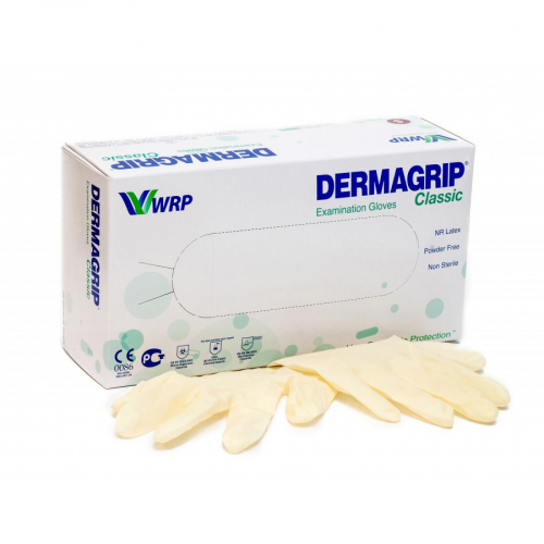 DERMAGRIP Перчатки Examination Gloves Classic, латексные нестерильные L  в Казахстане, интернет-аптека Рокет Фарм