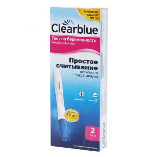 CLEARBLUE EASY Тест на беременность 2шт  в Казахстане, интернет-аптека Aurma.kz