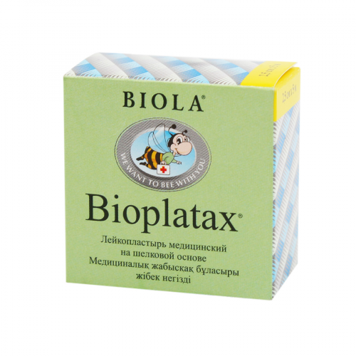 BIOLA BIOPLATAX Лейкопластырь на шелковой основе 1,25см*5м  в Казахстане, интернет-аптека Рокет Фарм