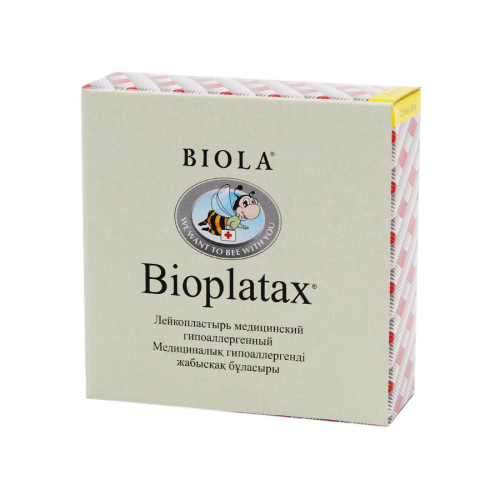 BIOLA BIOPLATAX Лейкопластырь гипоаллергенный 1,25см*10м  в Казахстане, интернет-аптека Рокет Фарм