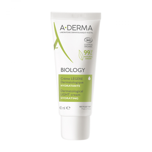 A-DERMA BIOLOGY Крем дерматологический LIGHT увлажняющий для нормальной и комбинированной кожи 40мл  в Казахстане, интернет-аптека Рокет Фарм