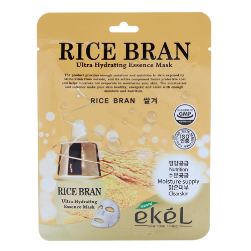 EKEL Маска тканевая RICE BRAN 25мл  в Казахстане, интернет-аптека Рокет Фарм