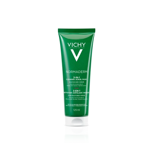 Vichy Normaderm Очищающее средство 3в1 гель+скраб+маска  в Казахстане, интернет-аптека Aurma.kz