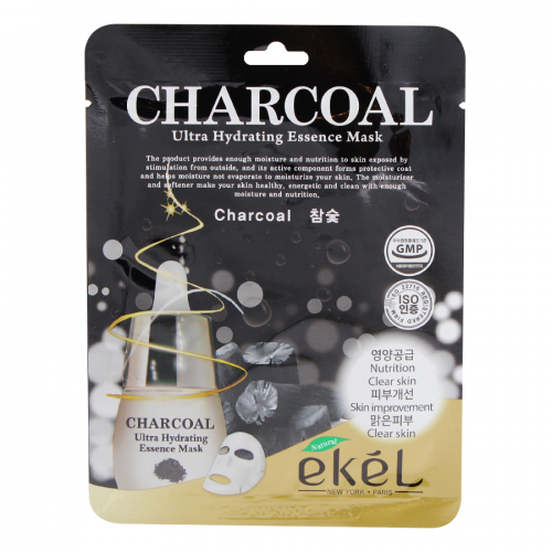 EKEL Маска тканевая CHARCOAL  25мл  в Казахстане, интернет-аптека Aurma.kz