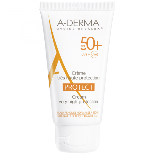 A-DERMA PROTECT Крем солнцезащитный SPF50+ для сухой кожи 40мл 529546  в Казахстане, интернет-аптека Aurma.kz