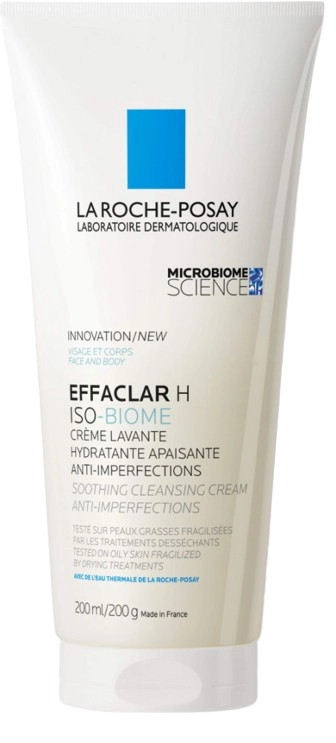 La Roche-Posay Effaclar H Iso-Biome успокаивающий очищающий крем-гель против несовершенств Гель + Крем в Казахстане, интернет-аптека Aurma.kz