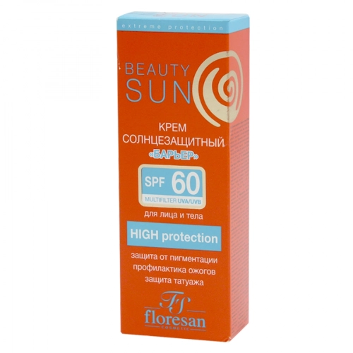 Солнцезащитный крем "барьер" Floresan Beauty Sun SPF60  в Казахстане, интернет-аптека Рокет Фарм