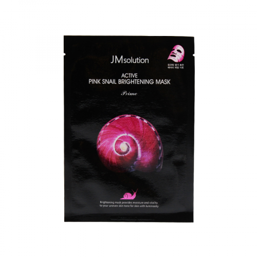 JMSOLUTION Маска ультратонкая с муцином улитки ACTIVE PINK SNAIL BRIGHTENING MASK 30мл  в Казахстане, интернет-аптека Aurma.kz