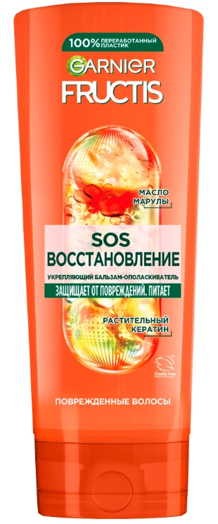 Garnier Fructis SOS восстановление бальзам укрепляющий  в Казахстане, интернет-аптека Aurma.kz