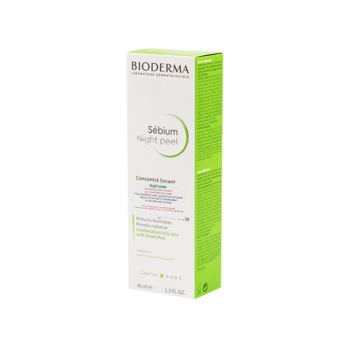 BIODERMA SEBIUM Пилинг для лица легкий ночной 40мл  в Казахстане, интернет-аптека Aurma.kz