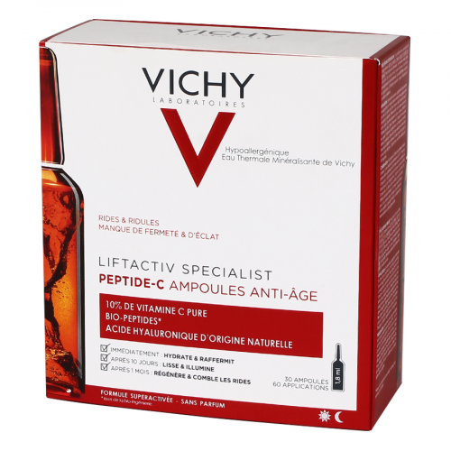 VICHY LABORATOIRES Сыворотка антивозрастная в ампулах PEPTIDE-C 1,8мл*30амп  в Казахстане, интернет-аптека Aurma.kz