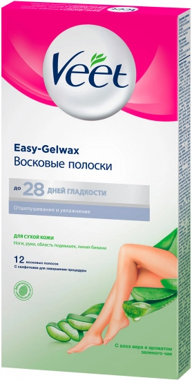 Восковые полоски Veet (для сухой кожи)  в Казахстане, интернет-аптека Рокет Фарм