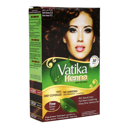 VATIKA Хна для волос Dark Brown 6*10гр  в Казахстане, интернет-аптека Aurma.kz