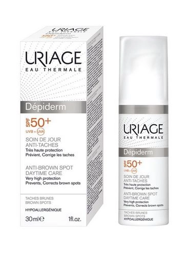 Uriage Depiderm дневной депигментирующий уход SPF50  в Казахстане, интернет-аптека Aurma.kz