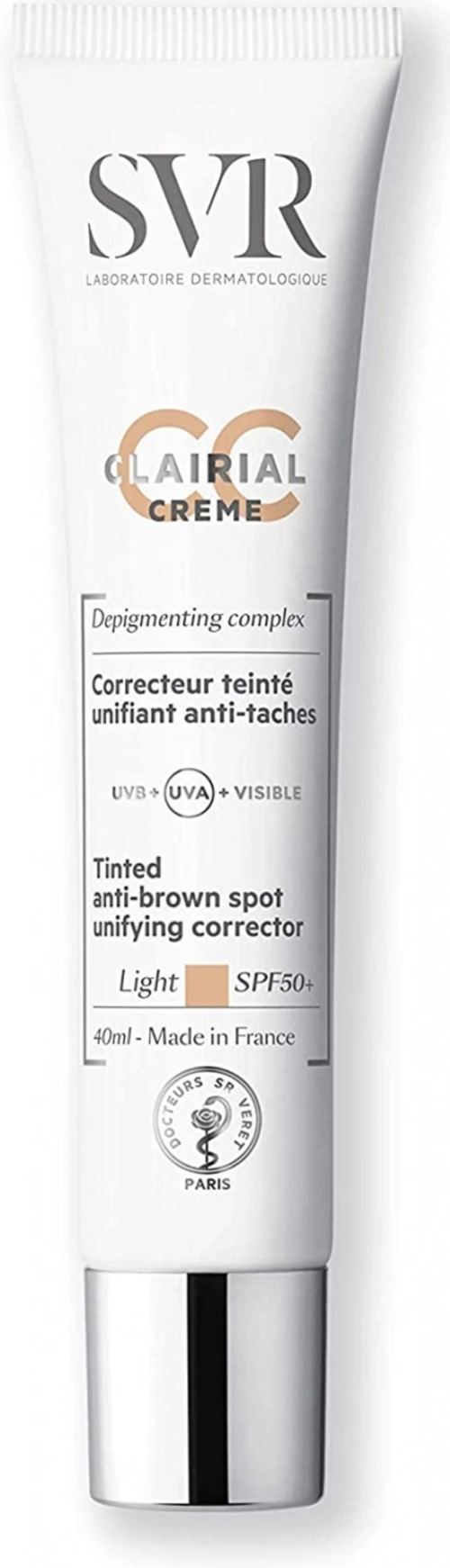 Крем SVR Clairial (Клэйриаль) СС осветляющий корректирующий SPF 50+ О5/1011517, светлый тон в Казахстане, интернет-аптека Aurma.kz