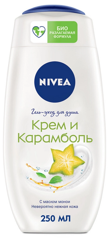 Nivea гель-уход для душа крем и карамболь  в Казахстане, интернет-аптека Aurma.kz