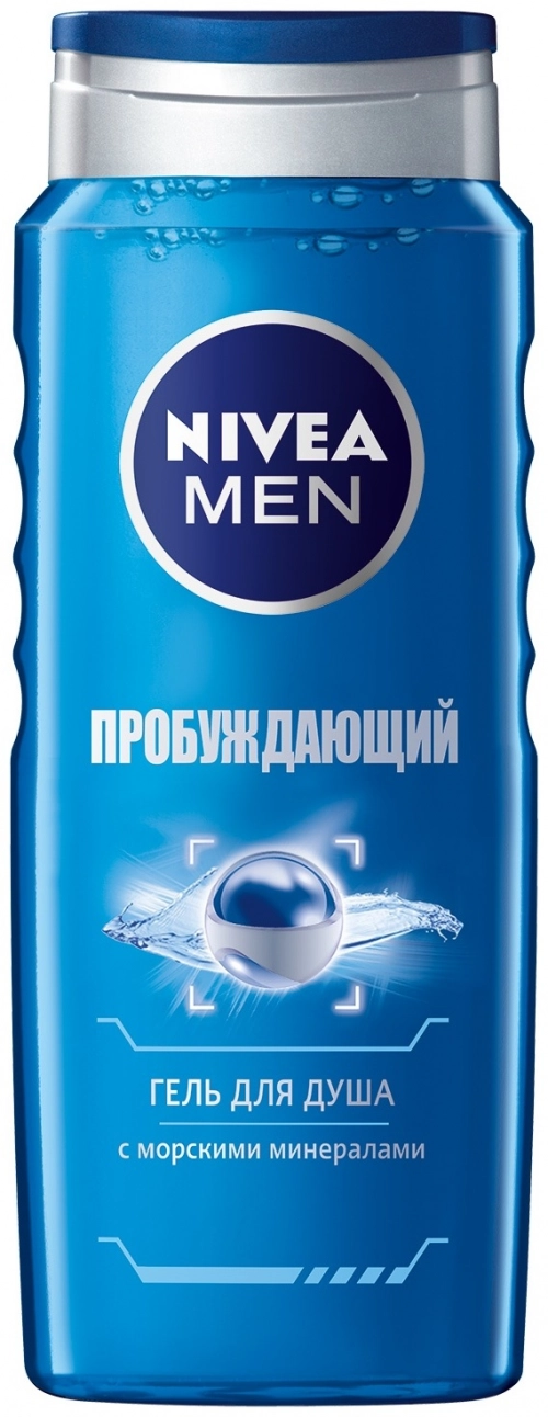 Гель для душа Nivea Men пробуждающий  в Казахстане, интернет-аптека Aurma.kz