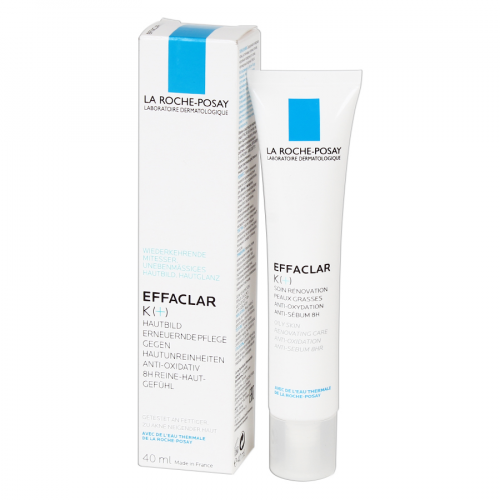 LA ROCHE-POSAY LABORATOIRE DERMATOLOGIQUE Эмульсия EFFACLAR K+ для жирной кожи/прот,черн,точ,40мл  в Казахстане, интернет-аптека Aurma.kz