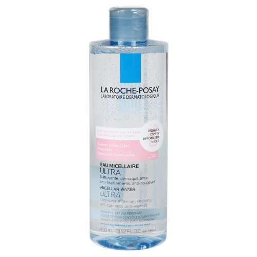 LA ROCHE-POSAY LABORATOIRE DERMATOLOGIQUE Вода мицеллярная Ультра Реактив д/чувств,кожи 400мл  в Казахстане, интернет-аптека Aurma.kz