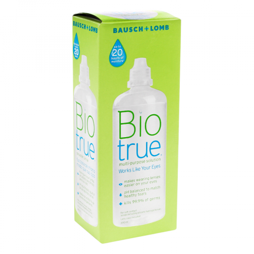 BIO TRUE Раствор для линз Bausch + Lomb 300мл + контейнер  в Казахстане, интернет-аптека Aurma.kz